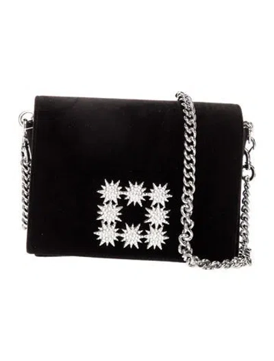 Pre-owned Stuart Weitzman Velvet Evening Bag In Black