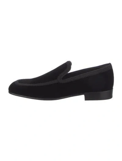 Pre-owned Stuart Weitzman Velvet Loafers In Black