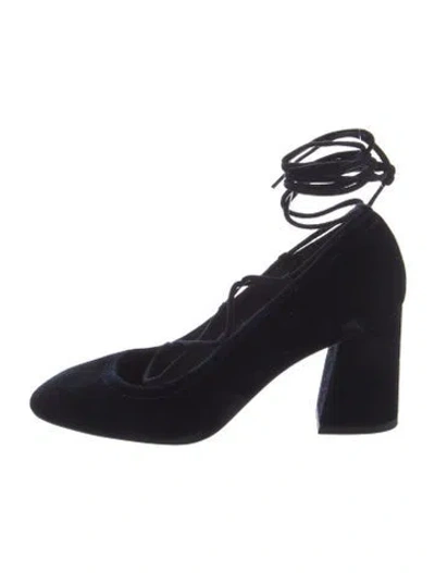 Pre-owned Stuart Weitzman Velvet Pumps In Blue