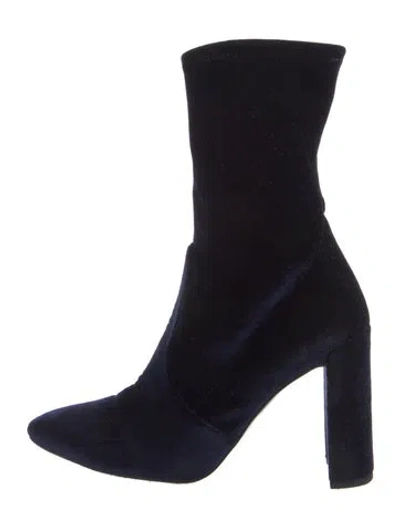 Pre-owned Stuart Weitzman Velvet Sock Boots In Multi
