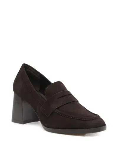 Stuart Weitzman Vera Block-heel Loafers In Brown