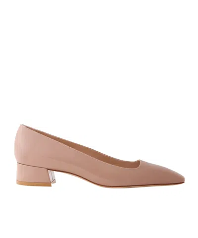 Stuart Weitzman Vera Patent-leather Pumps In Brown