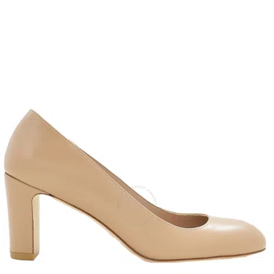 Stuart Weitzman Vida 75 Block Heel Pumps In Brown
