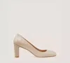 Stuart Weitzman Vida 75mm Patent Leather Pumps In Dune