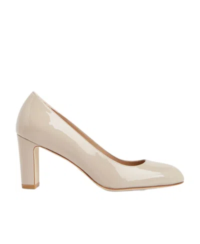 Stuart Weitzman Vida 75mm Patent Leather Pumps In Nude