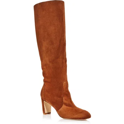 Stuart Weitzman Vida75 Womens Pull On Tall Knee-high Boots In Beige