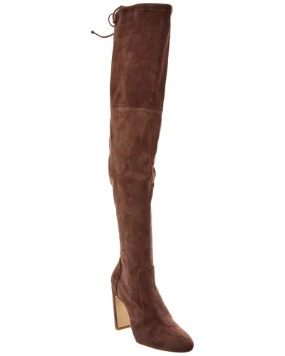 Stuart Weitzman Vidaland 100 Suede Over-the-knee Boot In Brown