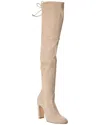 Stuart Weitzman Vidaland 100 Suede Over-the Knee Boot In Neutral