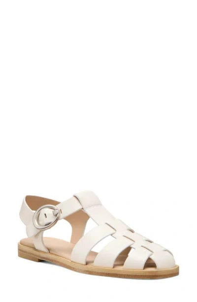 Stuart Weitzman Villa Fisherman Sandal In White