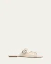 Stuart Weitzman Villa Leather Slide Sandals