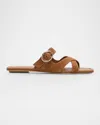 Stuart Weitzman Villa Suede Slide Sandals In Doe