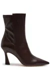 Stuart Weitzman Vinnie 50 Leather Ankle Boots In Brown