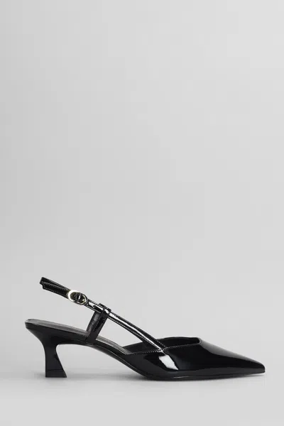 Stuart Weitzman Vinnie 50 Pumps In Black Patent Leather
