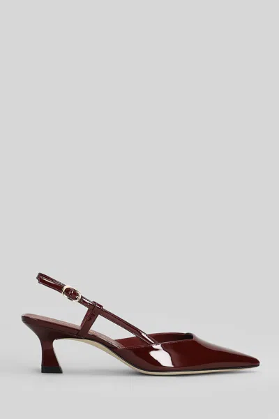 Stuart Weitzman Vinnie 50 Pumps In Bordeaux Patent Leather In Burgundy
