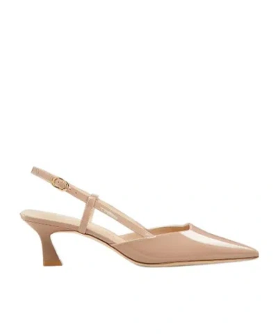 Stuart Weitzman Vinnie 50 Slack-heeled Sandals In Nude