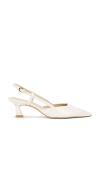 Stuart Weitzman Vinnie 50 Slingback In Cream