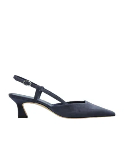 Stuart Weitzman Vinnie 50 Slingback Pointed-toe Sandals In Blue