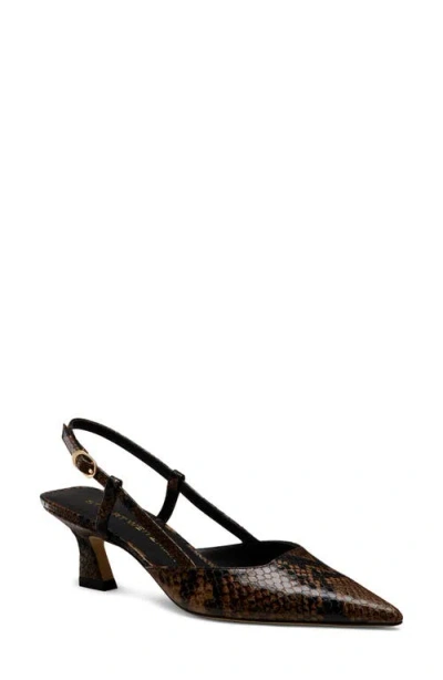 Stuart Weitzman Vinnie 50 Slingback Pump In Brown