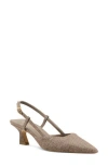Stuart Weitzman 50mm Vinnie Twill Slingback Pumps In Brown