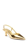 Stuart Weitzman Vinnie 50 Slingback Pump In Gold