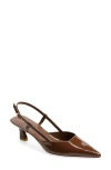 Stuart Weitzman Vinnie 50 Slingback Pump In Walnut
