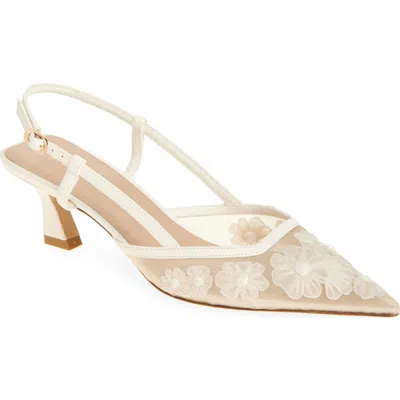 Stuart Weitzman Vinnie 50 Slingback Pump In White