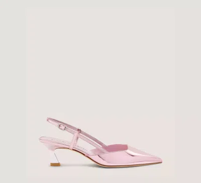 Stuart Weitzman Vinnie 50 Slingback In Pink Marshmallow