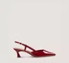 Stuart Weitzman Vinnie 50 Slingback In Rioja Red