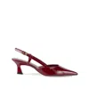 Stuart Weitzman Vinnie 50 Slingback Rosewood In Red