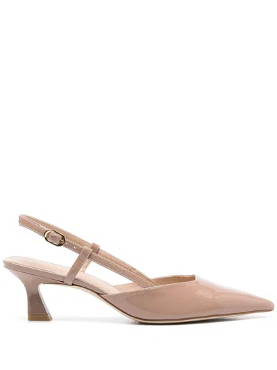 Stuart Weitzman Vinnie 50 Slingback Shoes In Brown