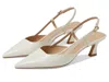 Stuart Weitzman Vinnie 50 Slingback Pumps In White