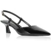 Stuart Weitzman Vinnie 50 Slingback Womens Solid Leather Slingback Heels In Black