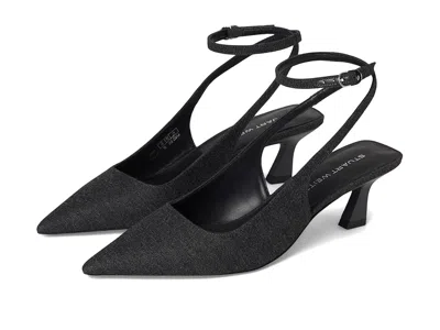 Stuart Weitzman Vinnie 50 Strap Pump In Gray