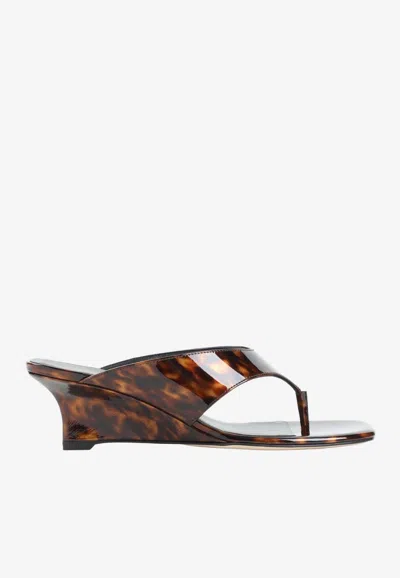 STUART WEITZMAN VINNIE 50 THONG WEDGE SANDALS