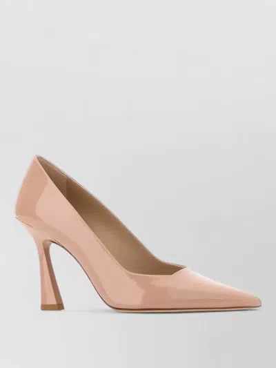 Stuart Weitzman Vinnie 85 Leather Pumps Pointed Toe Patent In Pink