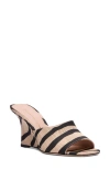 Stuart Weitzman Vinnie 85 Patent Leather Wedge Mule In Animal Print