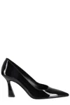 Stuart Weitzman 85mm Patent-finish Pumps In Blk Black