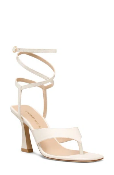 Stuart Weitzman 85mm Vinnie Leather Wrap Thong Sandals In Multi