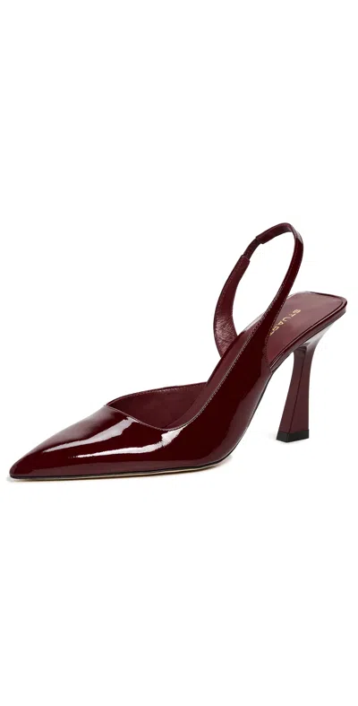 Stuart Weitzman Vinnie 85mm Dorsay Slingback Pumps Rosewood In Brown