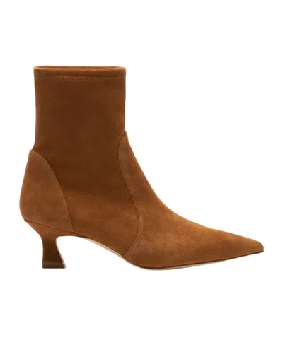 Stuart Weitzman Vinnie Sculptural-heel Ankle Boots In Animal Print