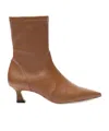 Stuart Weitzman Vinnie Pointed Boots In Brown