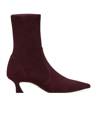 Stuart Weitzman Vinnie Bootie 50 In Burgundy