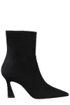 Stuart Weitzman Zippered Short Boots In Blk Black