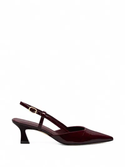 Stuart Weitzman Vinnie Crocodile-effect Slingback Pumps In Multi