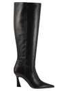Stuart Weitzman Vinnie Leather Boots In Black