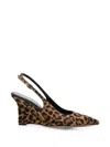 Stuart Weitzman Vinnie Leopard-print Wedge Pumps In Brown