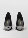 Stuart Weitzman Vinnie Patent Finish Pointed Toe Sandals