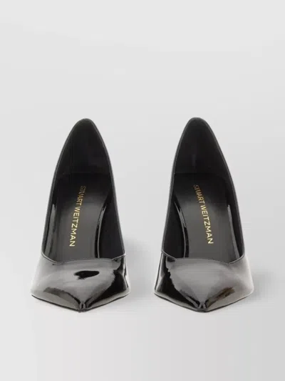 Stuart Weitzman Vinnie Patent Finish Pointed Toe Sandals