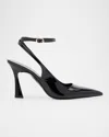 Stuart Weitzman Vinnie Patent Leather Ankle-strap Pumps In Multi