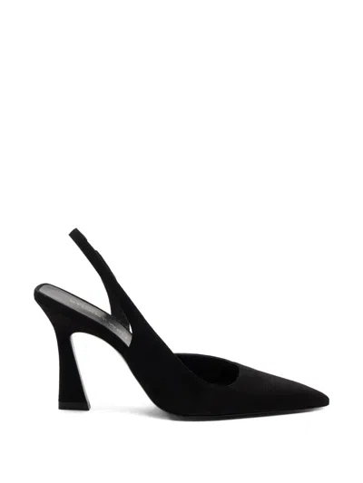 Stuart Weitzman Vinnie Pointed D'orsay Slingback Pumps In Black